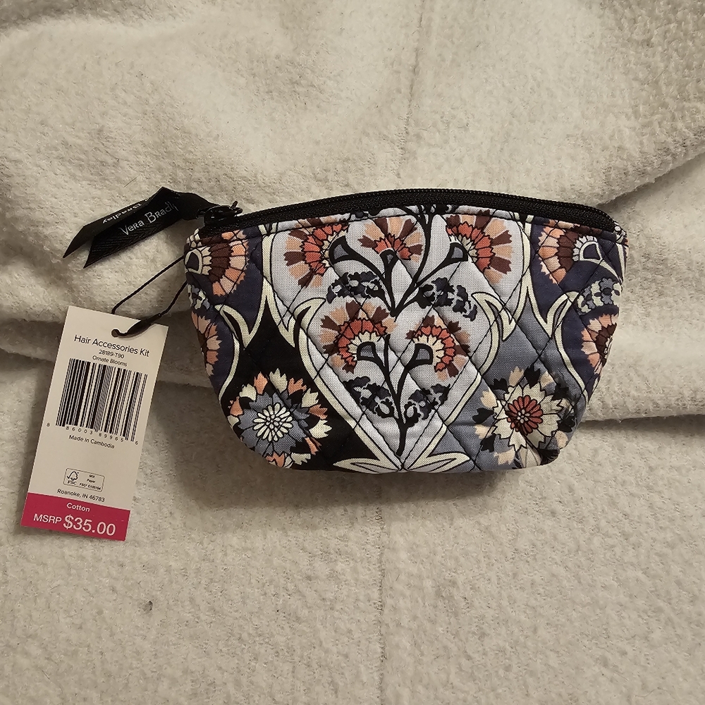 Vera Bradley Ornate Blooms 4 Piece Hair Accessory Set Headband Scrunchie